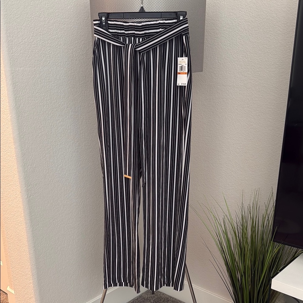 MICHAEL Michael Kors Black and White Striped Pants size Small